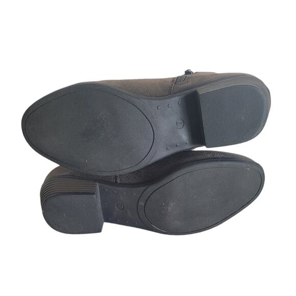 Pierre Dumas Women's Side Zip Block Heel Grey Leather Ankle Booties Size: 7 - Picture 6 of 6